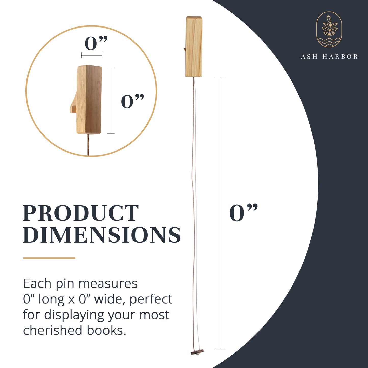 14 Extra Hanging Pins - Natural Finish
