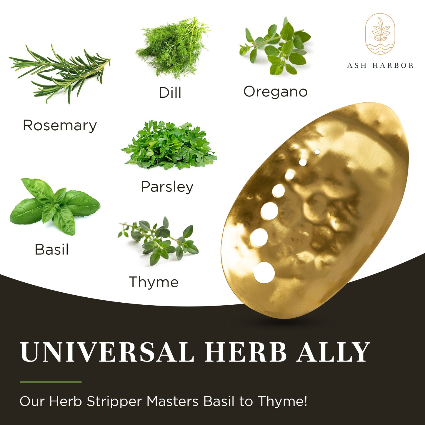 Solid Brass Herb Stripper