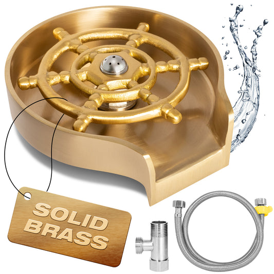 Solid Brass Glass Rinser