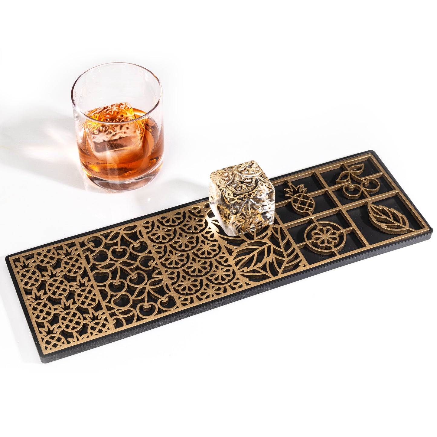 Brass Ice DIY Tray Personalized Cocktails Ice Stamp Tray for Ice