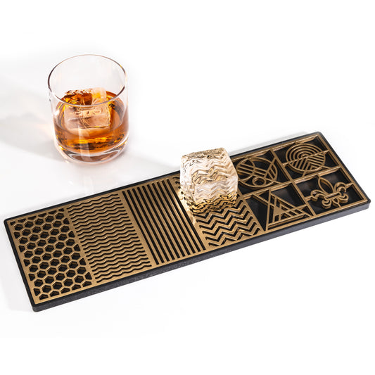 Patterns Ice Designer Tray for Clear Ice Cocktails and Whiskey
