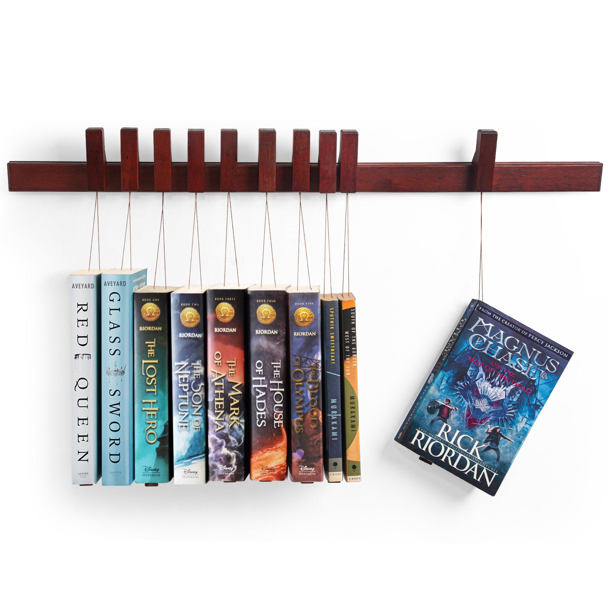 Book rack deals hanging